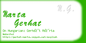 marta gerhat business card